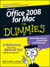 Office 2008 for Mac For Dummies (eBook)